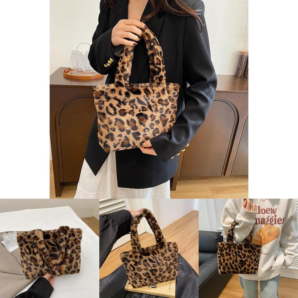 Trendy Fashion Leopard Pattern Shoulder Tote Bag For Women With Roomy Interior And Soft Design