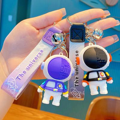 Creative Galaxy Building Block Astronaut Car Keychain Cartoon Couple Astronaut Bag Pendant Small Gift