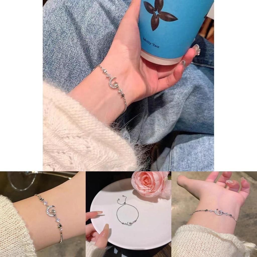 Trendy Zircon Star Moon Bracelet For Women Chic Alloy Jewelry Summer 2024