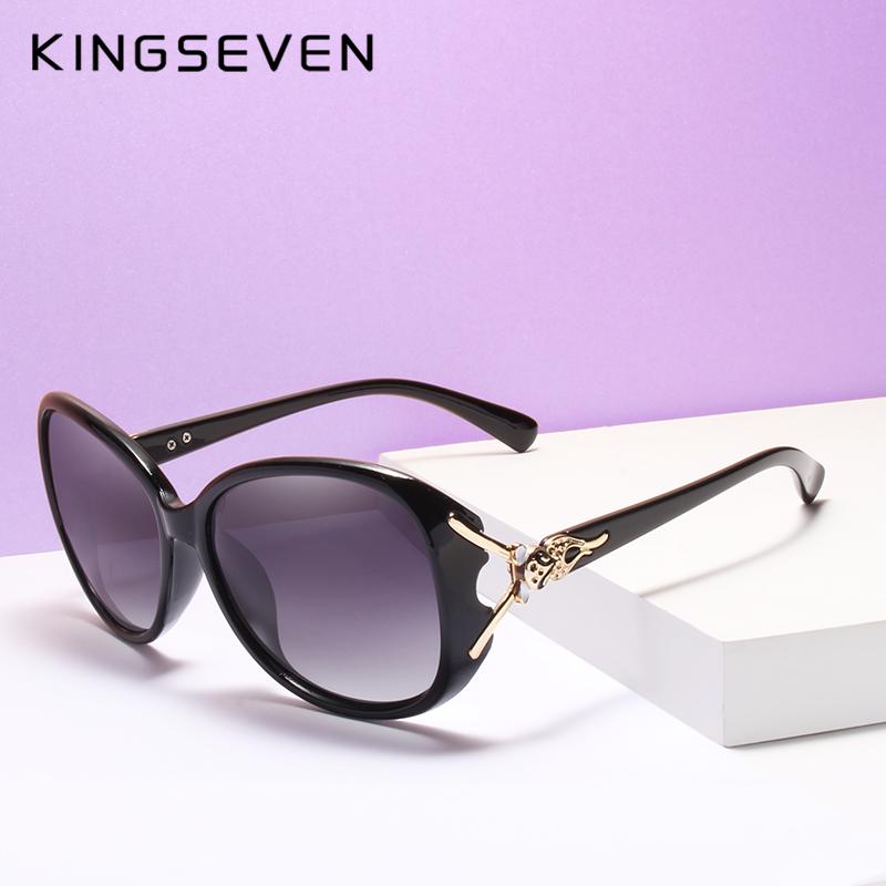 Kingseven Luxusní brýle Polarized Retro Big Frame Lady Brand Designer Sluneční brýle