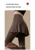 Plus-Size Micro-Flare Skirted Leggings for Women - Warm, Thick, Velvet Base Layer for Spring & Autumn