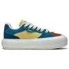 New LiNing Puff Platform Anti Slip Wear Resistant Low Top Casual Shoes Women's Brown Blue AZGT092-1