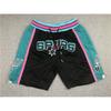 Mens Basketball Shorts With Embroidered Team Logos Lakers 76ers Heat Spurs Nets Cotton Athletic Wear Sport