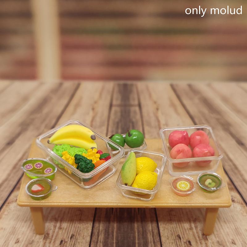 Miniature Dollhouse Crispers Silicone Mold Dollhouse Kitchen Tableware Accessories Pretend Play Toys