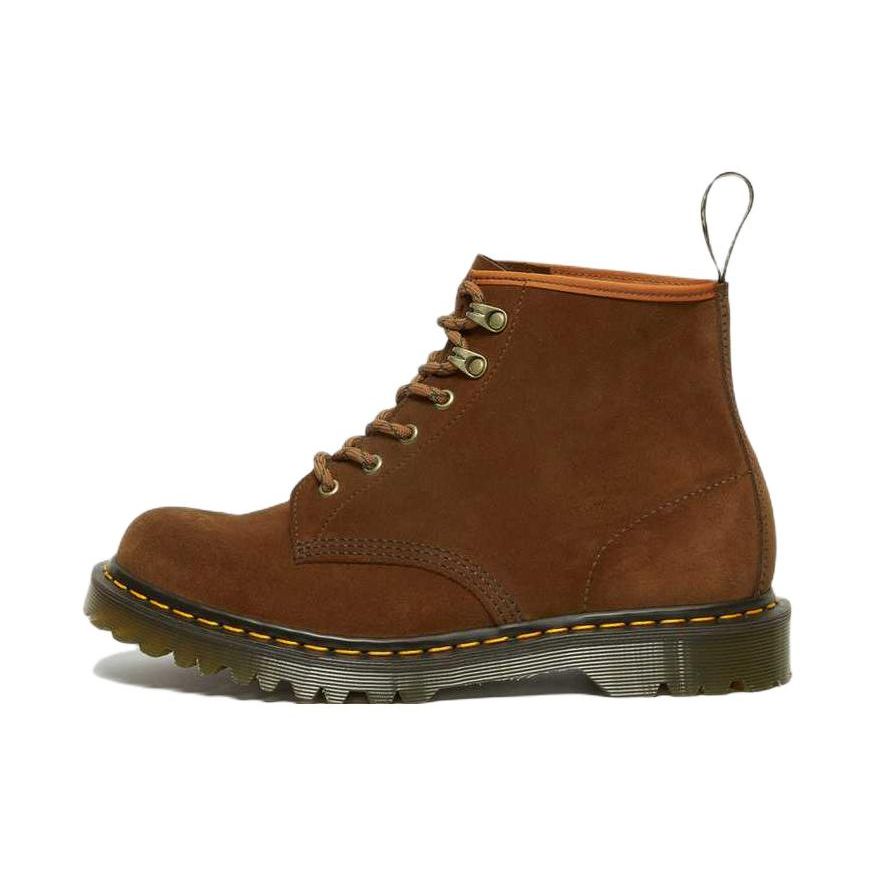 Dr. Martens 101 Leather Fashion Versatile Short Boots Unisex Boots Brown Yellow 27781220