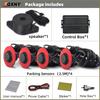 Flush Mount 4 Probe Reverse Parking Sensor Adjustable Depth Bumper Backup Radar System with Distance Alert  Aid