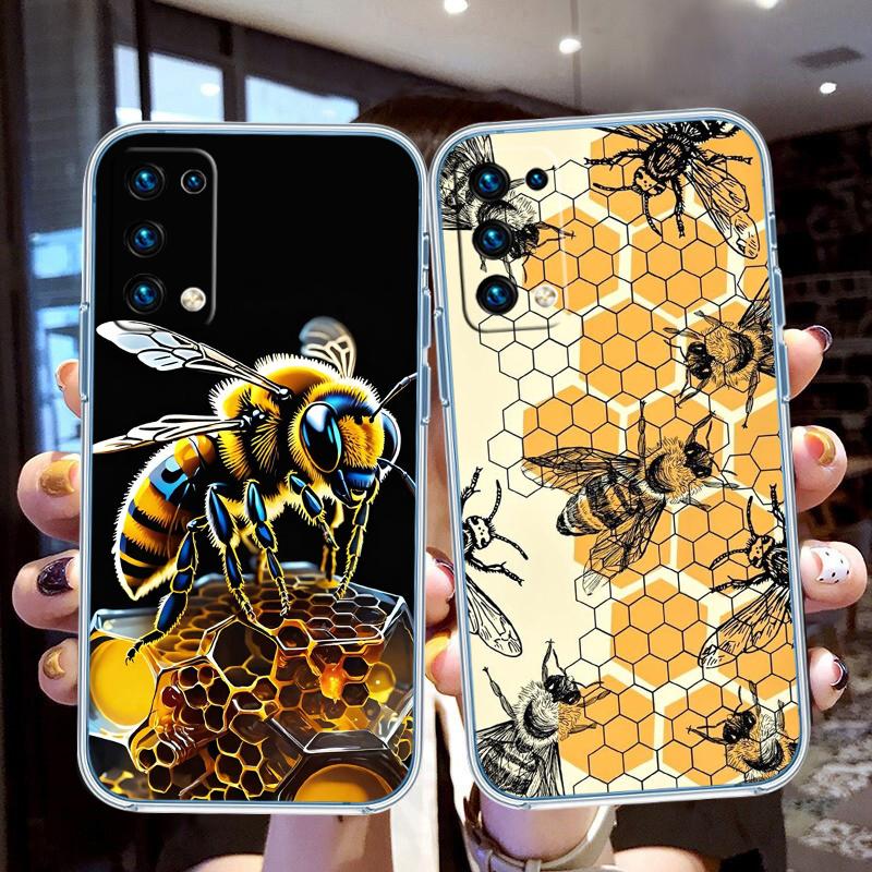 QT8 Art Bees Cartoon Phone Case for Motorola Moto G14 G31 G32 G34 G73 G71 G72 G24 G84 G85 G62 E32 E22S G7 E7 Play Plus Power