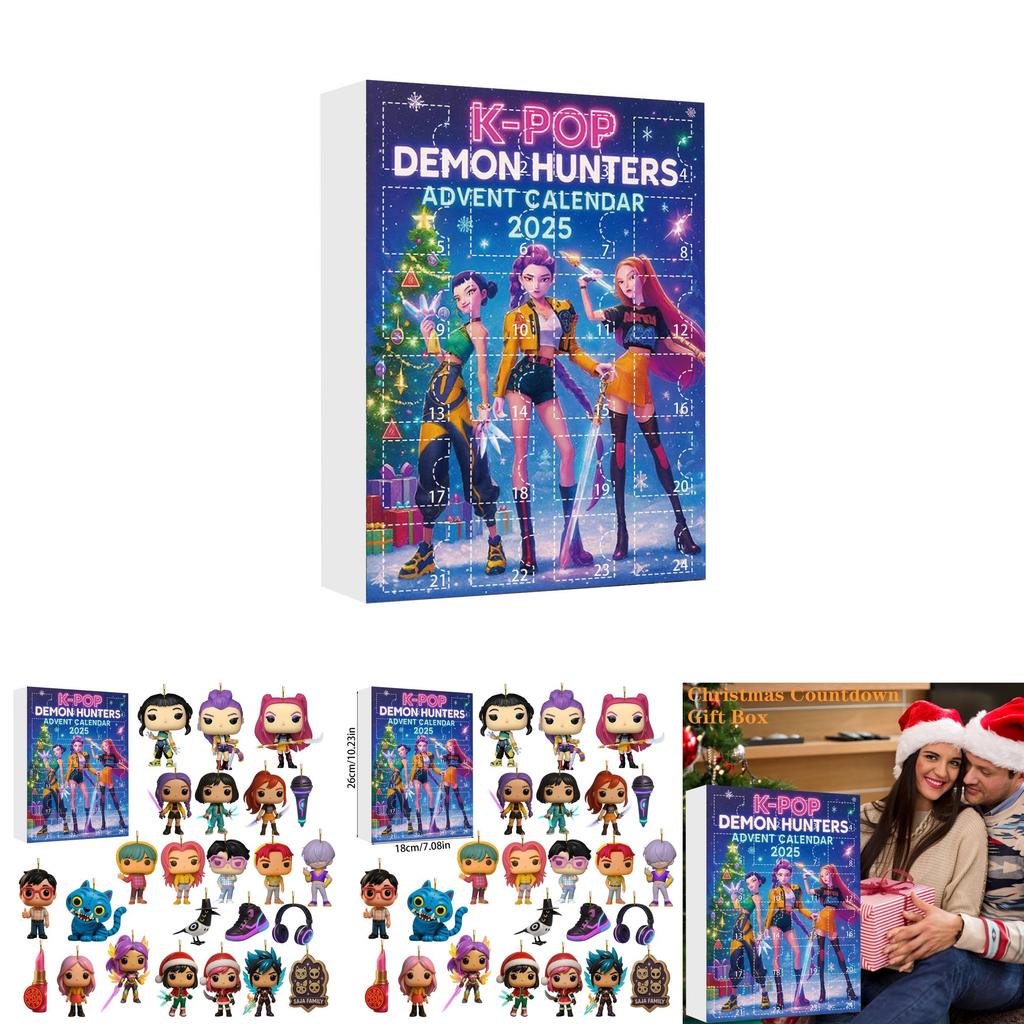 Kpop Demon Hunters Advent Calendar Acrylic Figurines With 24 Pieces For Holiday Celebration Gifts