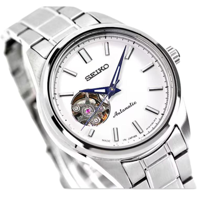 Seiko Selection Series 100 Meters Water Resistant Automatic Mechanical Movement Stainless Steel Strap Watch Women watches White SSDE009