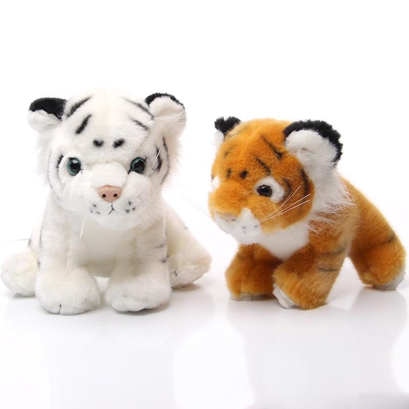Adorable Cute Plush Tiger Animal Toy In White And Yellow For Kids And Collectors