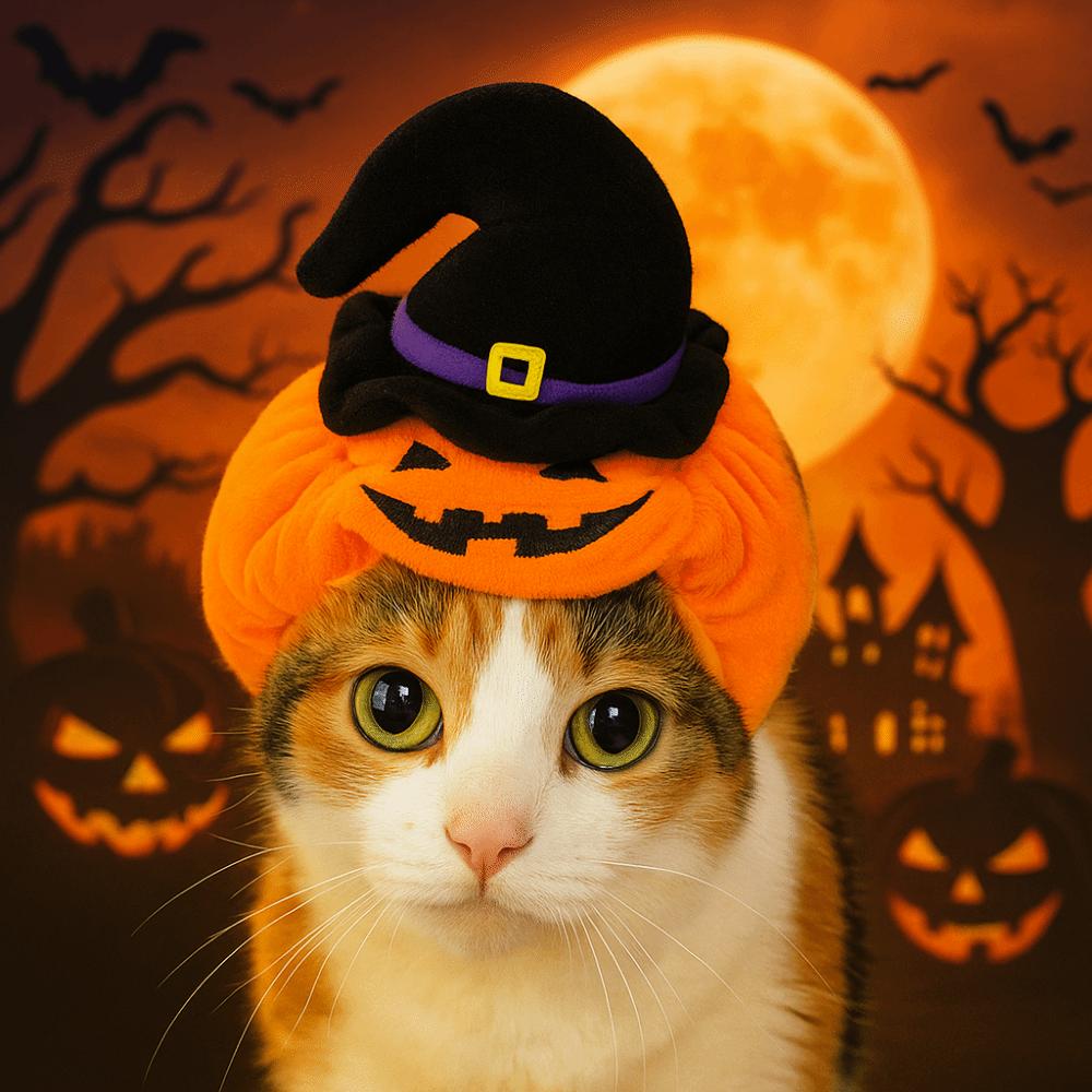 Pumpkin Pet Halloween Hat Cozy Cat Headgear Gift Dogs Hat  Costume