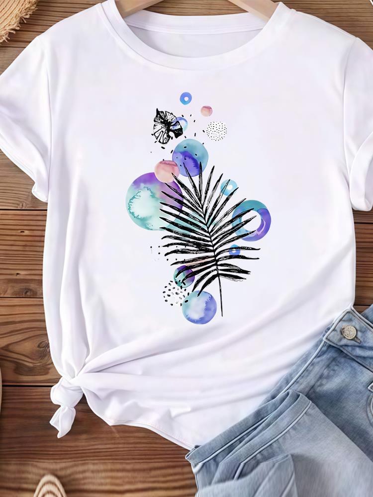 (Asian Size) beach trend 90s Women Tee Top Clothing Casual T Shirt Fashion Printed Lady Female Graphic  Short Sleeve T-shirts