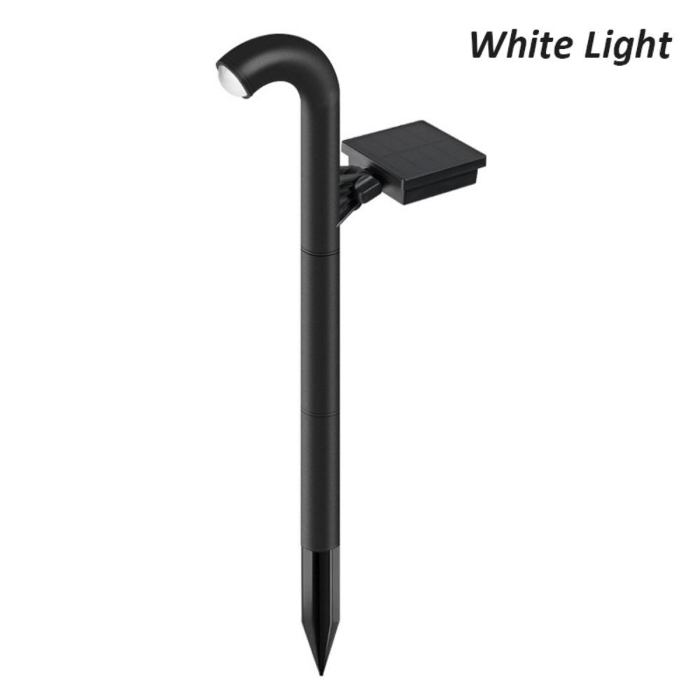 Solar Powered Solar Pathway Light Black Outdoor Walkway Light  Backyard White Light