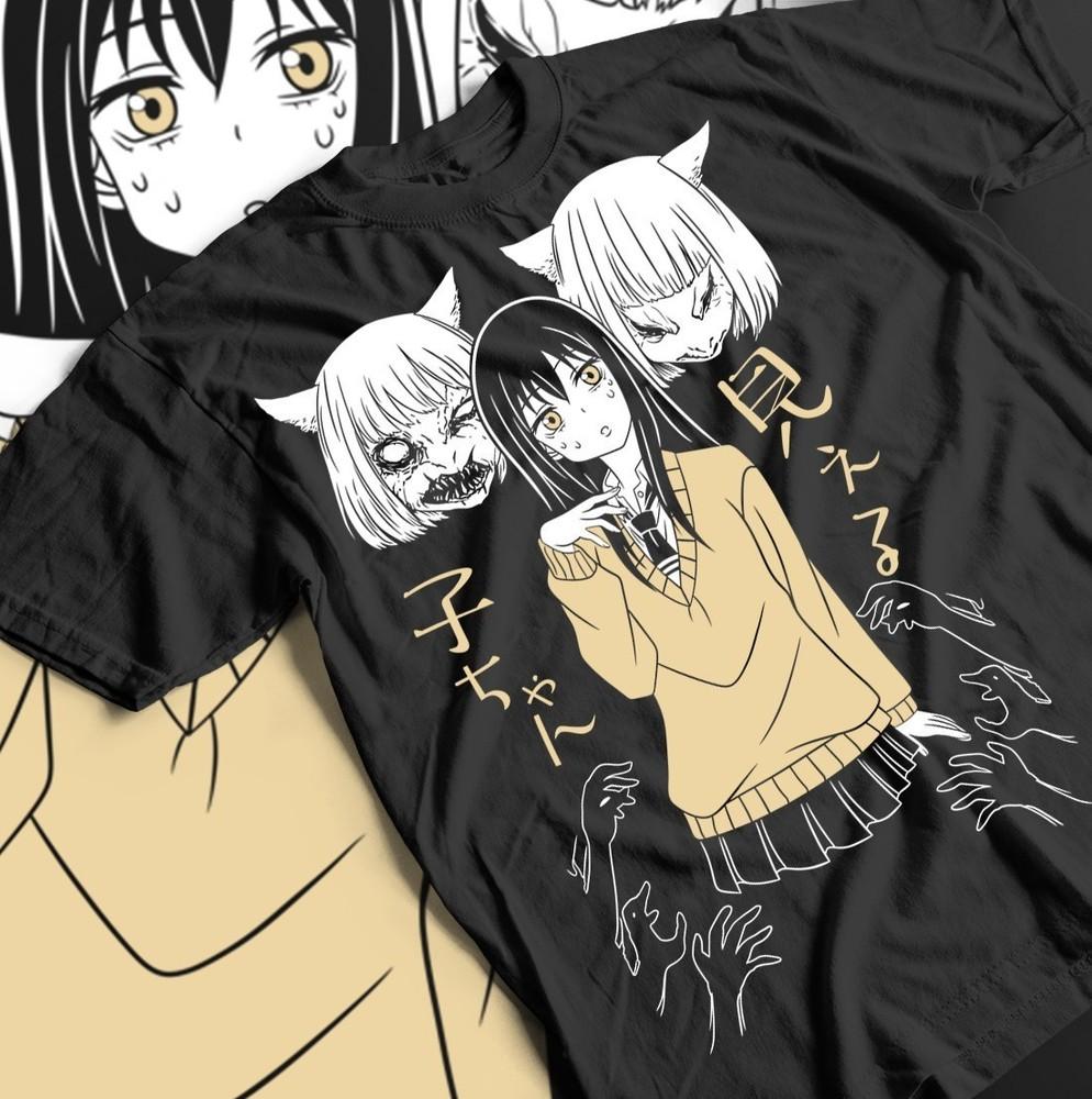 Mieruko Chan Tee, Yotsuya Miko Shirt, Horror Anime Gift, Ghost Manga Top, Unisex