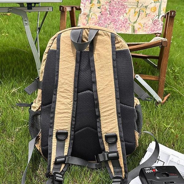 Mori High-Value Fresh Contrasting Color Splicing Backpack Couple Lightweight Mountaineering Travel Spring Outing Backpack