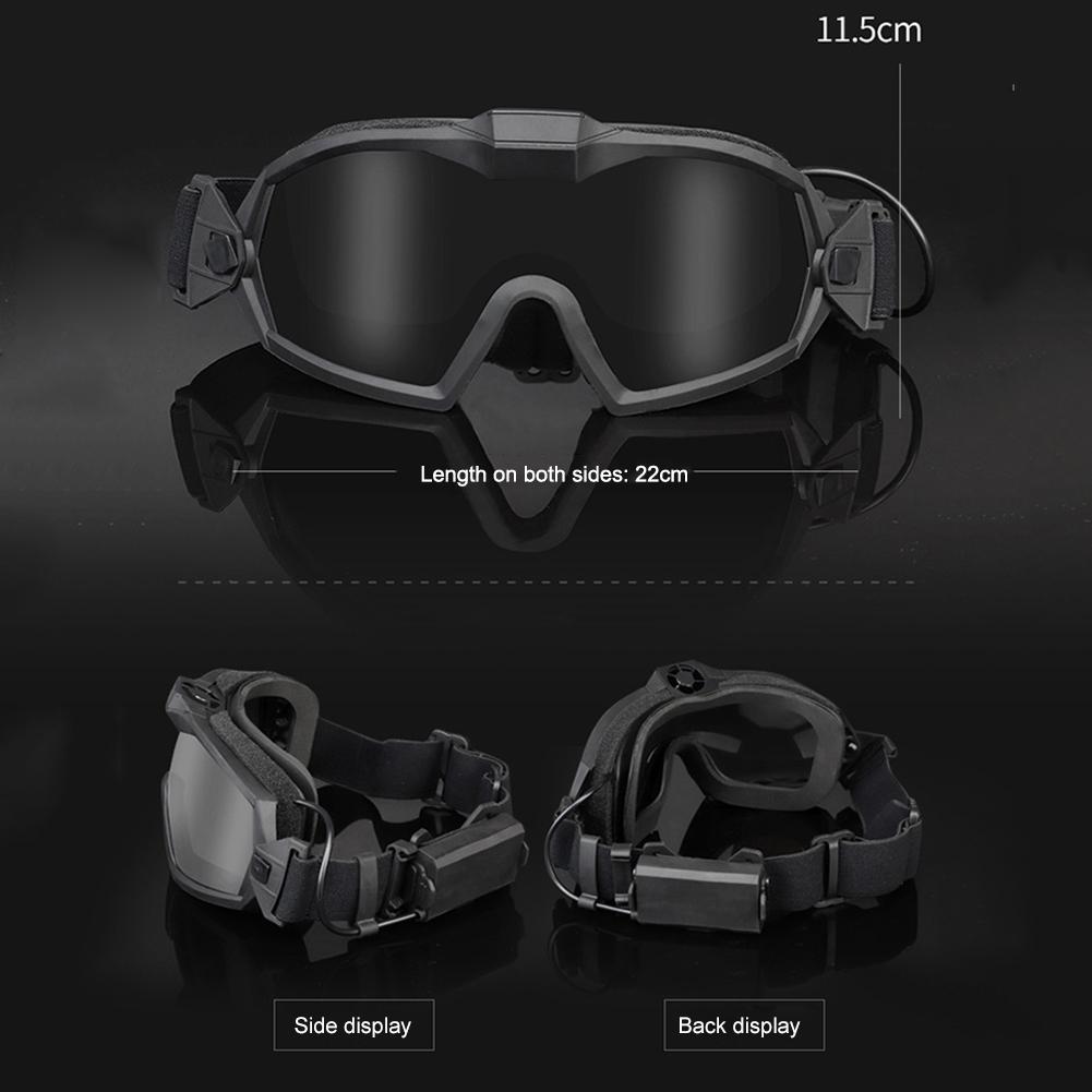 1-5pcs Airsoft Paintball Goggles With Transparent Len Safety Eyewear Scratch-resistant Eye Protection With Micro Fan For Hunting