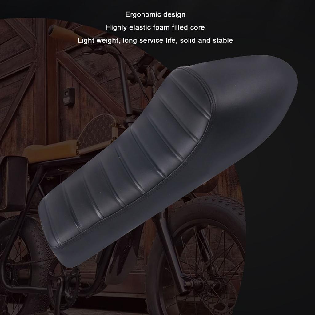 Motorcycle Seat Cushion Black Thickened Anti Slip Retro Motorcycle Cushion Saddle for Replacement