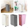 Clothes Hamper Laundry Basket On Wheels Portable Tall Wheeled Storage for