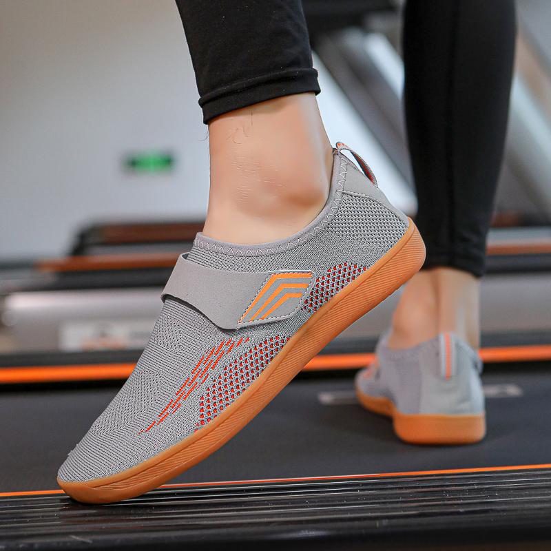 Pohodlné boty na chůzi se širokou špičkou, pletené, lehké, ležérní sportovní boty pro muže a ženy, ploché, elastické, protiskluzové tréninkové tenisky