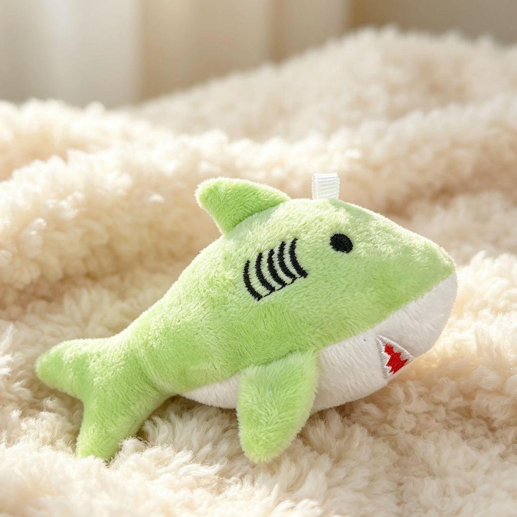 Cross-Border Plush Shark Keychain Pendant - Cute Wedding Toss Doll Bag Charm