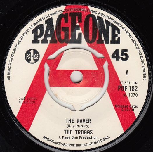 

7inch Record TROGGS - The Raver POF182PROMO Page One 1970 UK Rock Used