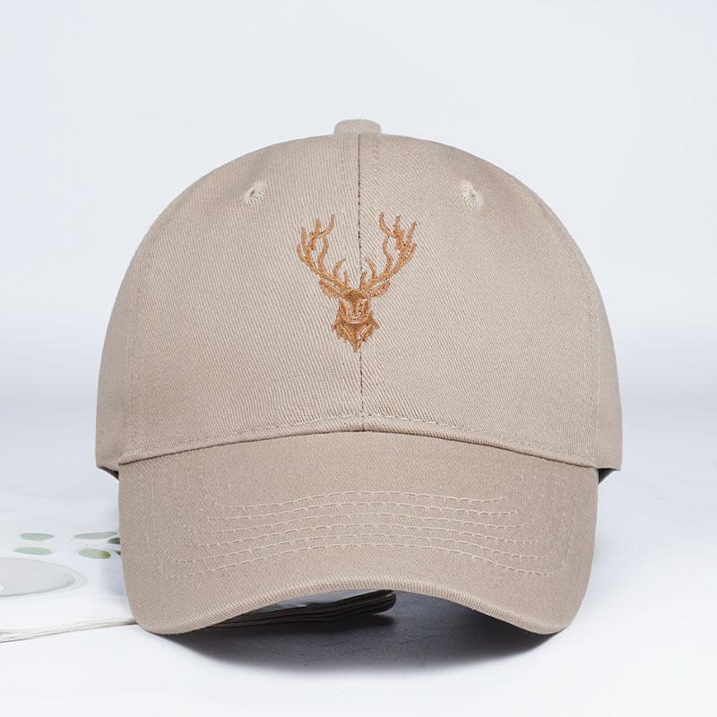 Golden Deer Head Embroidered Baseball Cap Soft and Comfortable Lightweight and Breathable Adjustable Retro Outdoor Style Refined