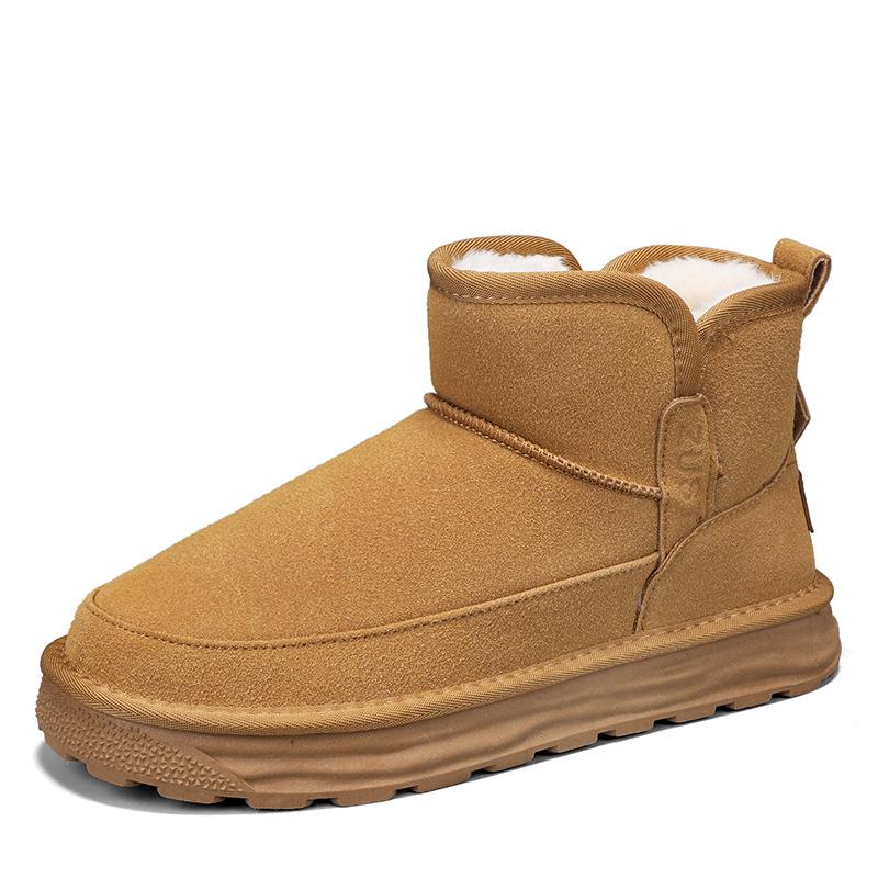 Herren hochwertige Schneestiefel Herbst und Winter Neu Warm Samt Lässig Baumwollstiefel Mode Outdoor Rutschfest Komfort Baumwollschuh