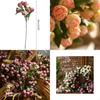 Künstliche Rosenblume Mehrere Köpfe Blumen Simulation Seide Blumiger Strauß für Arrangement Zuhause Wohnzimmer Hochzeitsfeier X3UC