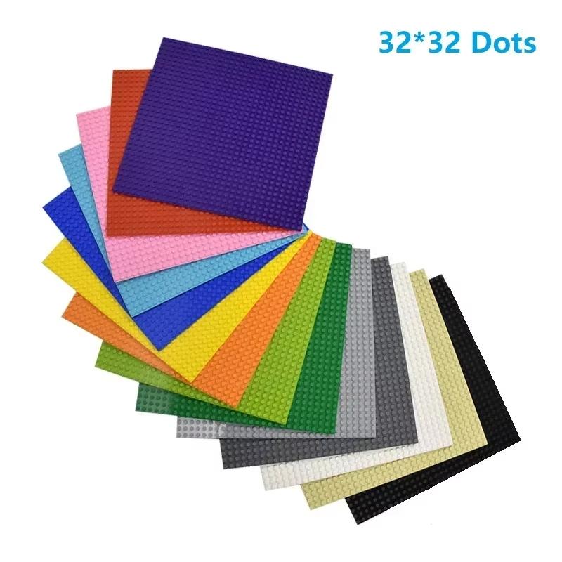 6PCS Classic Base Plates Blocks 32x32 32x16 50x50 Dots ABS Plastic Building BasePlates Bricks Assembly City Road MOC  City Toys