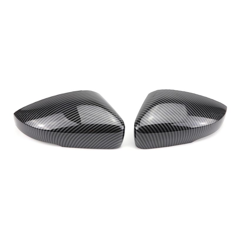 High Quality for Volkswagen VW Polo MK5 5 6R 6C 2009-2017 Full Replacement Carbon Fiber Look Bright Black Mirror Cover Side Caps