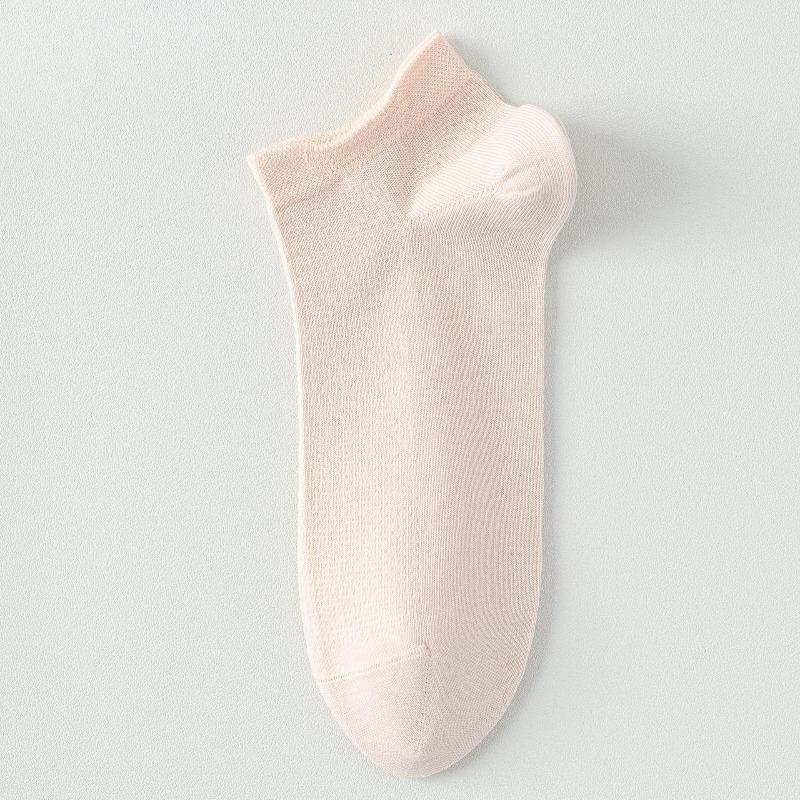 Women's Cotton Summer Lightweight Antibacterial and Deodorant Cotton Socks with Mesh Ventilation for Good Moisture Absorption