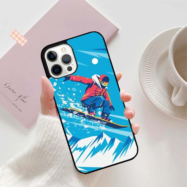 Ski Neige Snowboard Phone Case For iPhone 17 Air 15 16 16e 11 12 13 14 Pro Max Cover For iPhone 17 Air Max Plus coque Fundas