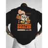 European sizes Men'S T-Shirt Featuring Cartoon And English Designs | Printed Men'S Tee | Vintage And Nostalgic | Ideal for Summer Outdoor Activities