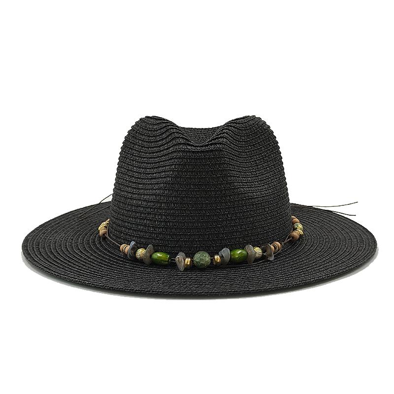Summer Straw Hat Fashion Simple Hat For Men Women Wide Brim Jazz Hat Casual Classic Sun Hat Foldable Travel Beach Hat