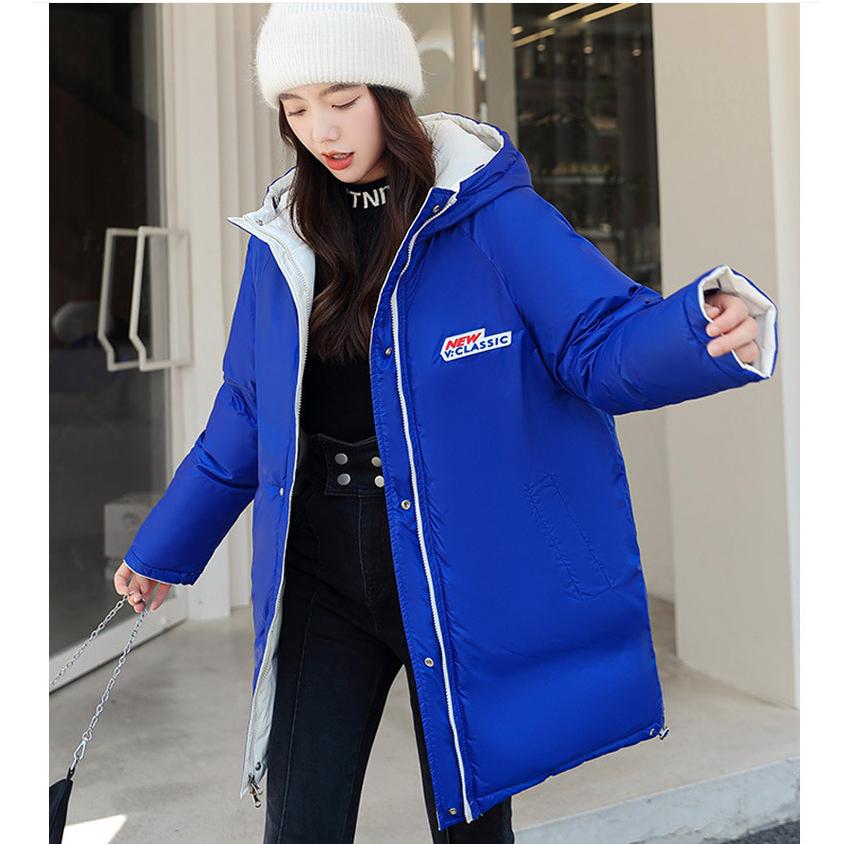 Wear Down Padded Jacket On Both Sides, Girls' Winter Clothes, Tooling Padded Jacket, Women's Mid-length Fashion, Loose Padded Jacket Trend