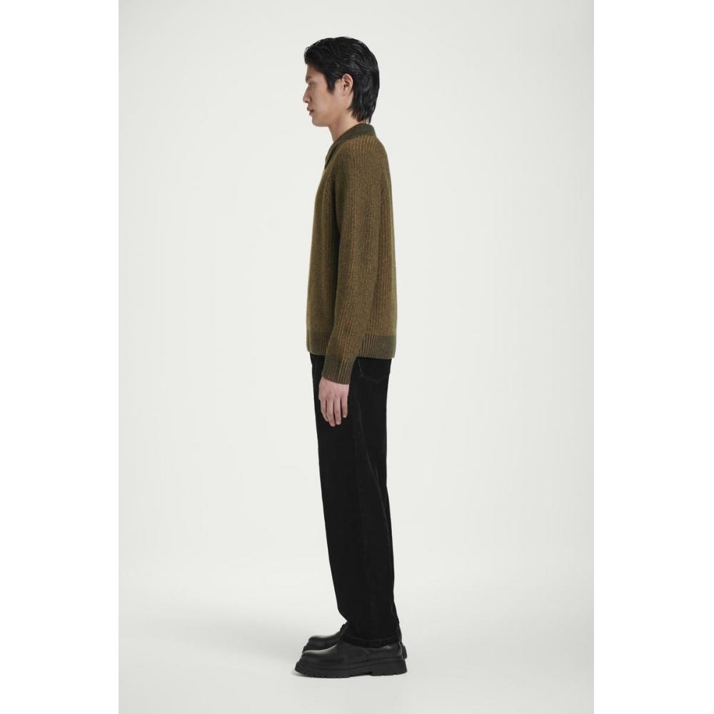 COS Japan Collared Merino Wool Half Zip Sweater