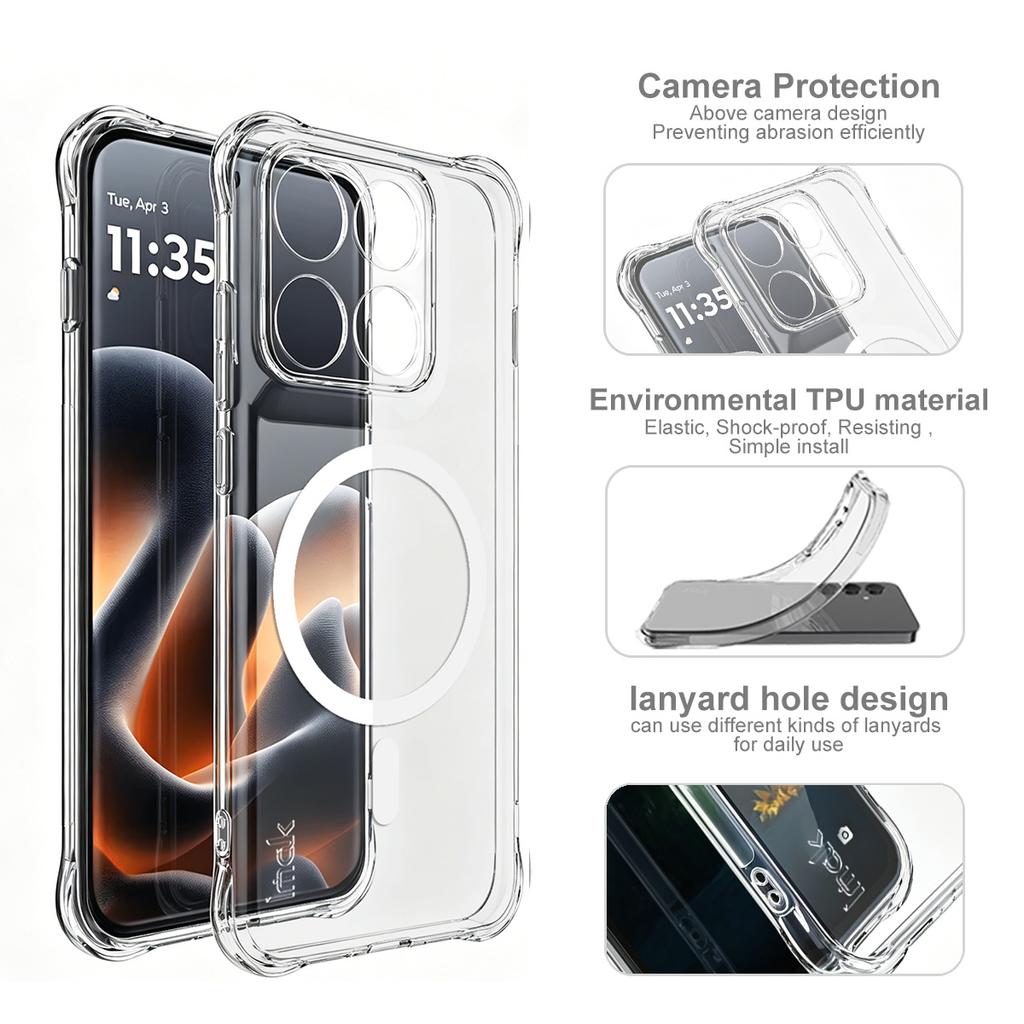 For Moto Edge 70 Pro 5G Phone Case IMAK Shock-resistant Soft Magnetic Case