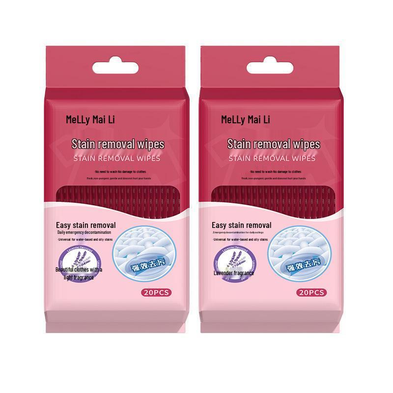Melly Portable Stain Remover Wipes - Disposable Emergency No-Wash Cleaning for Down Jackets