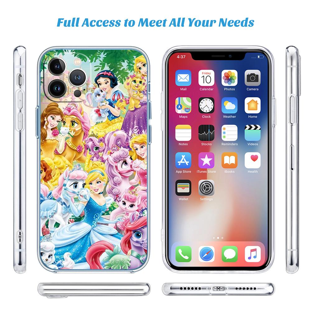 CJ42 Disney Princess Soft Shell Transparent Phone Case for Samsung Galaxy A04 A04S A14 A23 A34 A54 M23 M33 M52 M53