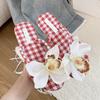 Fashion Detachable Butterfly Orchid Decoration Flat Slippers Women Sexy Clip Toe Flip Flops Elegant Comfort Hawaiian Vacation Beach Shoe
