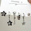 6pcs/set Earring Silver Color Star Dangle Earrings Vintage Metal Geometric Drop Earring for Women Fashion Trendy Y2K Jewelry