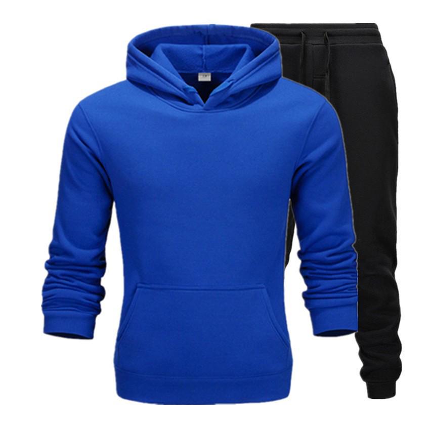 Men's Trendy Hooded Sweatshirt Two-Piece Set for Spring & Autumn