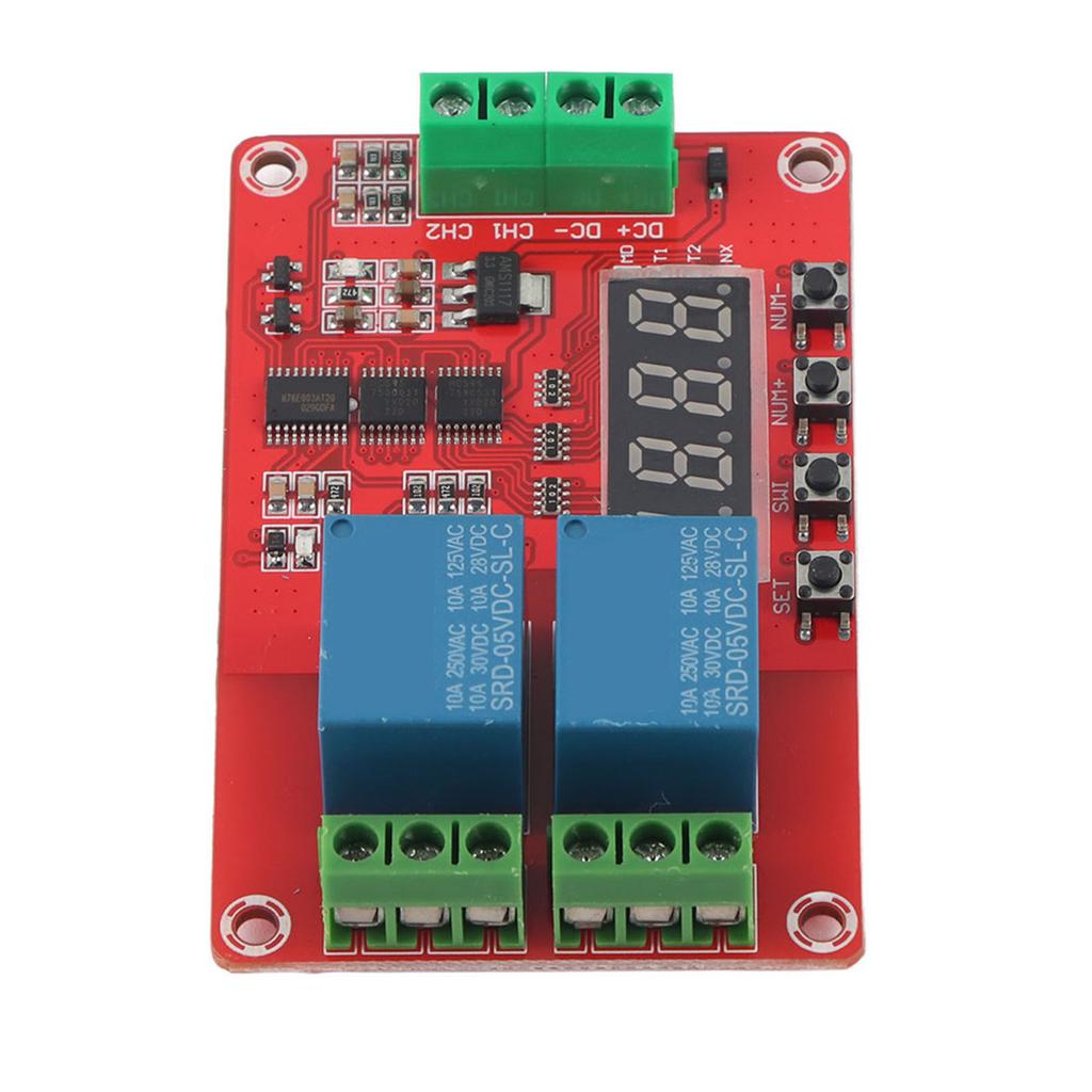 Zeitrelaismodul Hohe Qualität 2 Kanal Multifunktional 5V(Verzögerung Selbstsperr-Zykluszeit)