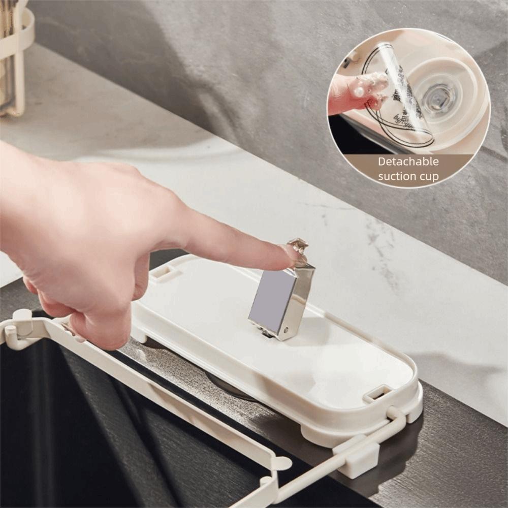 Suction Cup Kitchen Sink Filter Rack Storage Box Food Waste Strainer Stand  Kitchen Use