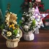 Decorative Mini Christmas Tree with Base Artificial Mini Christmas Trees  Kitchen Dining Table