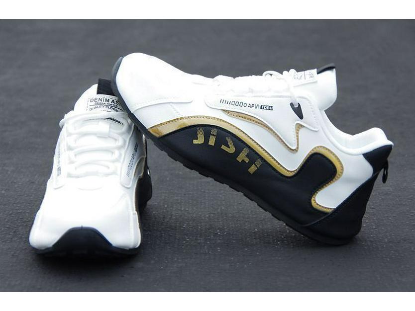 Zapatos deportivos casuales de cuero y malla para hombre: diseño simple y versátil para estudiantes.