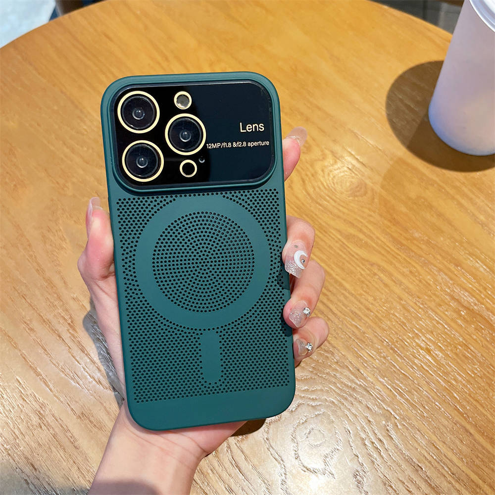 Disiparea căldurii de răcire pentru husă Magsafe pentru iPhone 13 14 Pro Max 12 Pro 11 14Plus Film complet pentru cameră, metal, capac dur ultra subțire