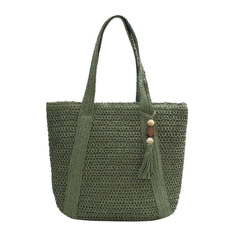 Trend Woven Straw Bag Women's Large-capacity Casual Versatile Underarm Tote Bag Textured Commuter Shoulder Bag