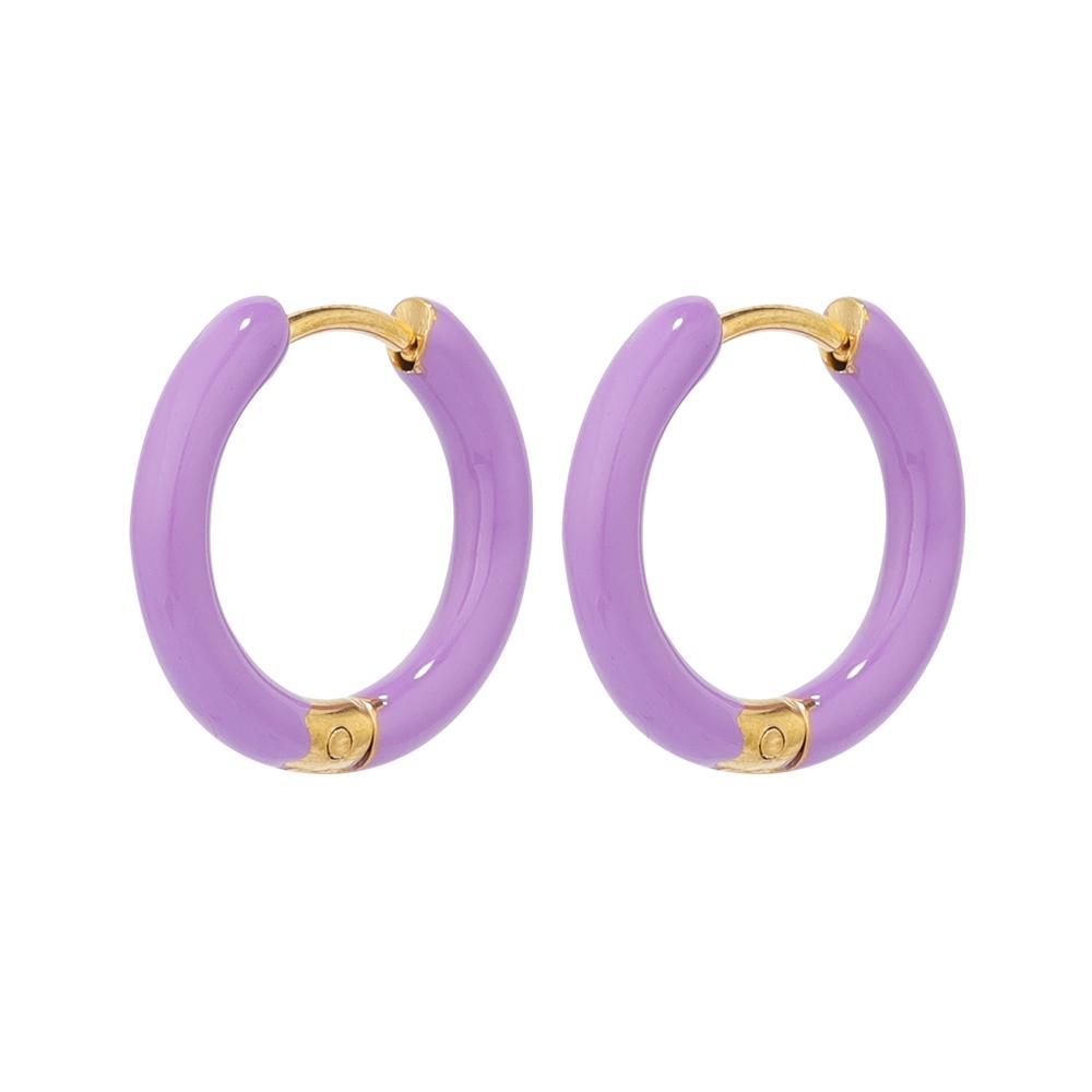 1 Pair Stainless Steel Candy Color Enamel Hoop Earrings Women Kids Earrings Gifts Fashion Children Jewelry Huggie Wholesale