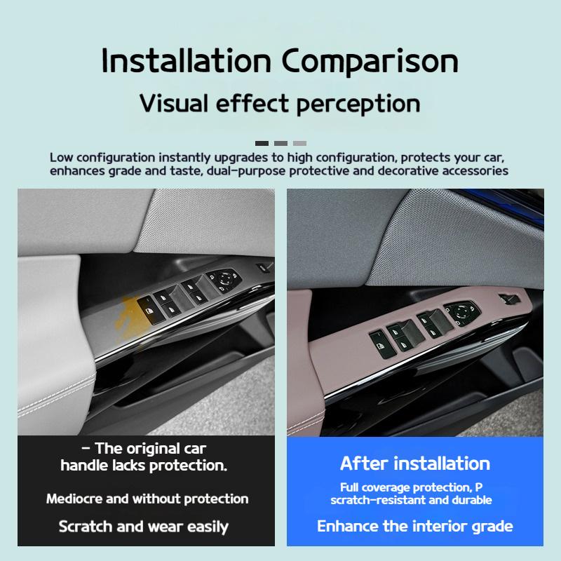 For BMW X3 G45 2025Car LHD Window Lift Switch Panel Cover Frame Decoration Cover Trimtyling Interior Accessories